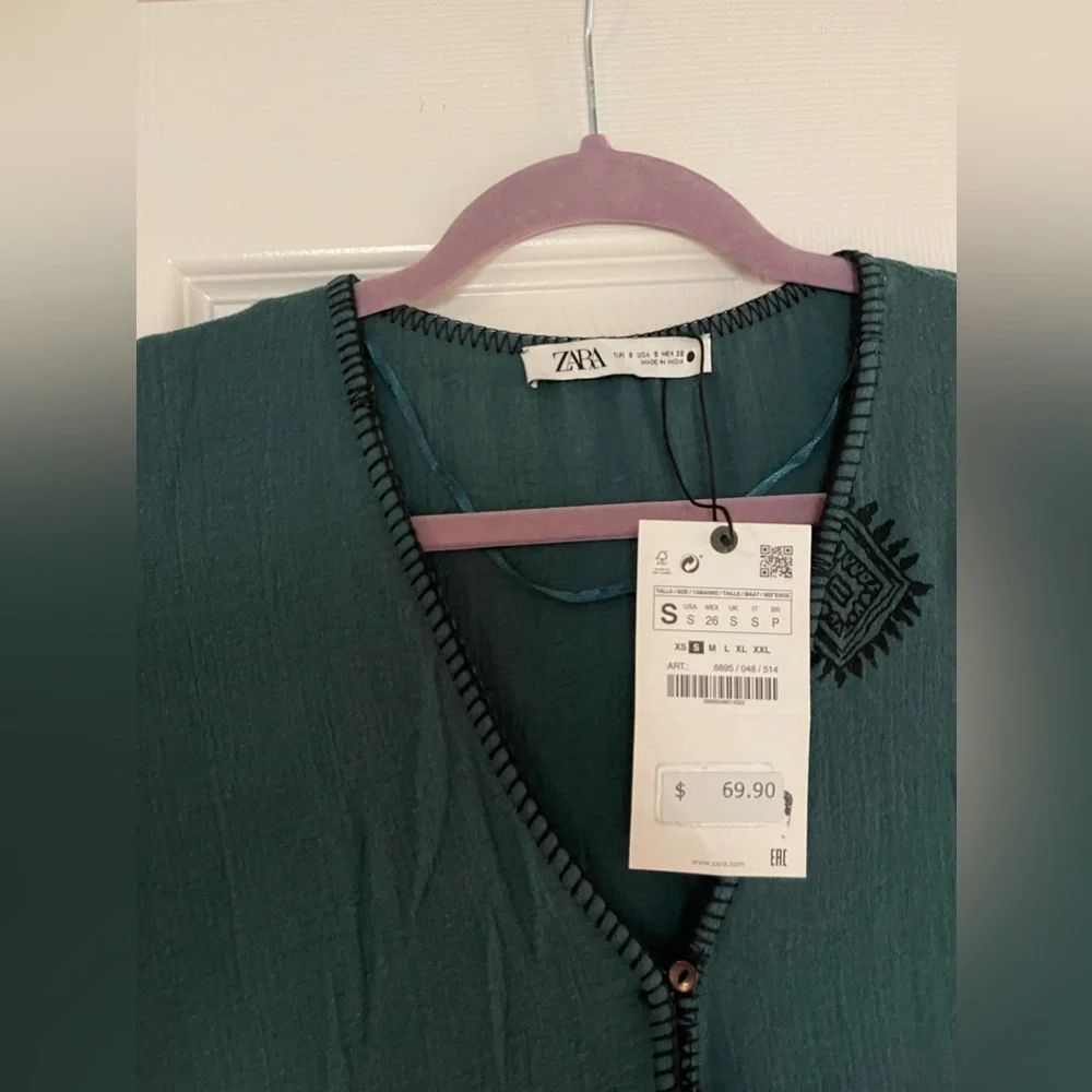 NEW Zara midi dress long sleeve - Picture 7 of 7